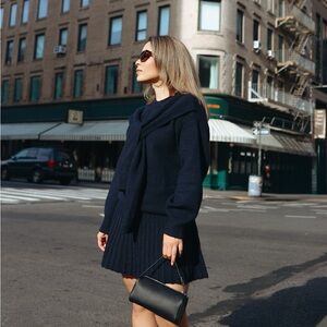 Elegant Navy Blue Women's Sweater